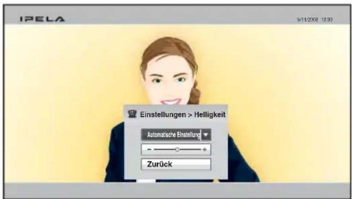 IPELA 5/11/2008 13:30 Einstellungen > Helligkeit Automatische Einstellung Zurück