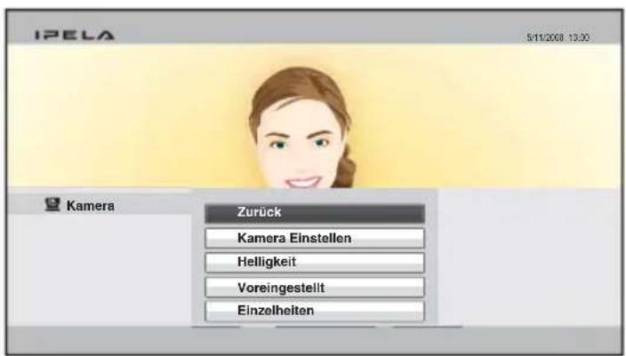 IPELA 5/12/2008 13:00 Kamera Zurück Kamera Einstellen Helligkeit Voreingestellt Einzelheiten