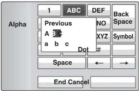 SONY PCS-XG100H - So geben Sie Buchstaben oder Zahlen ein - 2