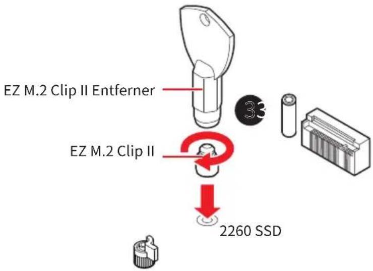 EZ M.2 Clip II Entferner EZ M.2 Clip II 2260 SSD