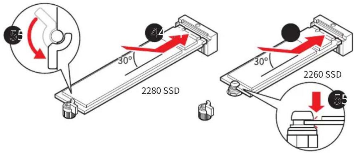 55 30° 44 2280 SSD 30° 2260 SSD 55