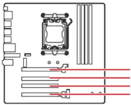 MSI PRO B850M-A WIFI PZ - PCI\_E1\~4: PCIe Erweiterungssteckplätze - 1