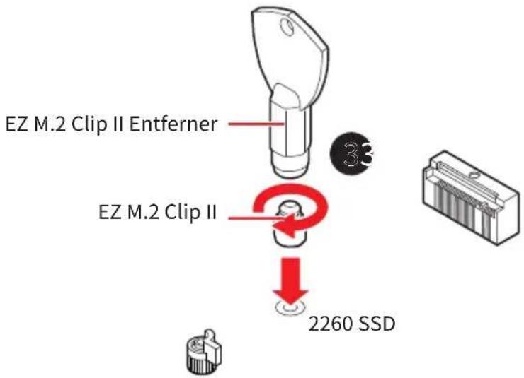 EZ M.2 Clip II Entferner EZ M.2 Clip II 2260 SSD