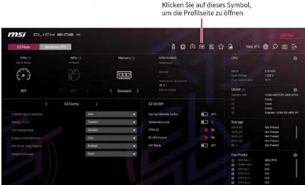 Klicken Sie auf dieses Symbol, um die Profilseite zu öffnen MSI CLICK BIOS X EZ Mode Advanced (F1) CPU Game Boost NFU AI Boost Memory Off OFF > Standard > E2 Config > Precision Back Detection Memory Trs 4.1 X30 Gaming Mode Gndlass Core Detection M9 Driver Utility Generator Default Halmocaps None Information Improvement EBS Ver New/Forward Control JP °C EBS Guard Data EZ On/Off Fan Post Warning Control Temperature Unit TPM 28 EZ LED Control GFP Ready OFF CPU Screw Core Voltage Core Temperature DRAM Memory Ums A1 A2 B1 B2 Storage DATA, P3 DATA, PA DATA, D1 DATA, SD MS_1 Not Preset Not Preset Not Preset Not Preset Not Preset Not Preset Not Preset Not Preset Not Preset Not Preset Not Preset Not Preset Not Preset Not Preset Not Preset Not Preset Not Preset Not Preset Not Preset Not Preset Not Preset Not Preset Not Preset Not Preset Not Preset Not Preser Not Preser Not Preser Not Preser Not Preser Not Preser Not Preser Not Preser Not Preser Not Preser Not Preser Not Preser Not Preser Not Preser Not Preser Not Preser Not Preser Not Preser Not Preser Not Preser Not Preser Not Preser Not Preser Not Preser Not Preser Not Presen Not Presen Not Presen Not Presen Not Presen Not Presen Not Presen Not Presen Not Presen Not Presen Not Presen Not Presen Not Presen Not Presen Not Presen Not Presen Not Presen Not Presen Not Presen Not Presen Not Presen