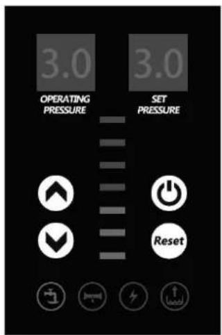 3.0 OPERATING PRESSURE SET PRESSURE Reset