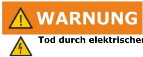 WARNING Tod durch elektrischer