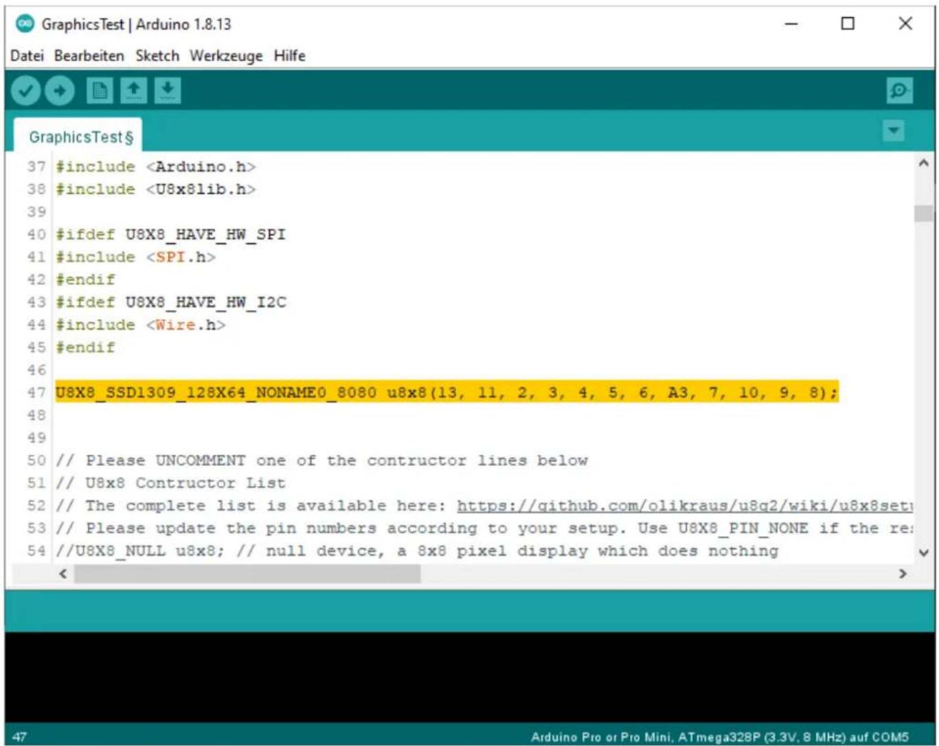 #include #include #ifdef U8X8_HAVE_HW_SPI #include #endif #ifdef U8X8_HAVE_HW_I2C #include #endif U8X8_SSD1309_128X64_NONAME0_8080 u8x8(13, 11, 2, 3, 4, 5, 6, A3, 7, 10, 9, 8); // Please UNCOMMENT one of the contractor lines below // U8x8 Contractor List // The complete list is available here: https://github.com/olikraus/u8g2/wiki/u8x8set1 // Please update the pin numbers according to your setup. Use U8X8_PIN_NONE if the res //U8X8_NULL u8x8; // null device, a 8x8 pixel display which does nothing