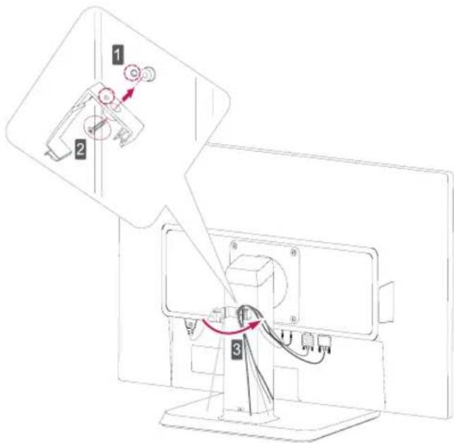 LG 22MB65PM-B - Benutzen Sie den Kabelhalter - 1