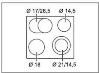 Ø 17/26,5 Ø 14,5 Ø 18 Ø 21/14,5