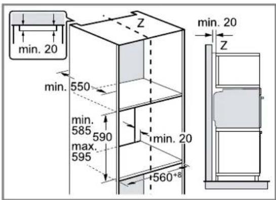BOSCH HBD473AB83 - Einbau in einen Hochschrank - 1
