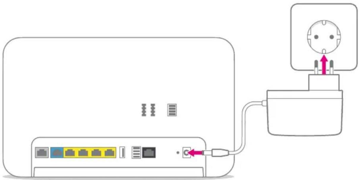 T-Mobile Speedport W 925V - Netzteil anschließen - 1