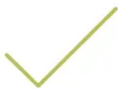 Simple green checkmark symbol on white background (no text or labels)
