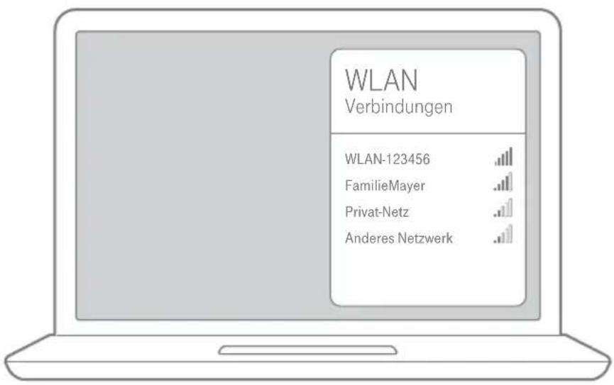 WLAN Verbindungen WLAN-123456 FamilieMayer Privat-Netz Anderes Netzwerk