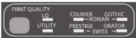 PRINT QUALITY LQ UTILITY COURIER GOTHIC ROMAN PRESTIGE ORATOR SWISS