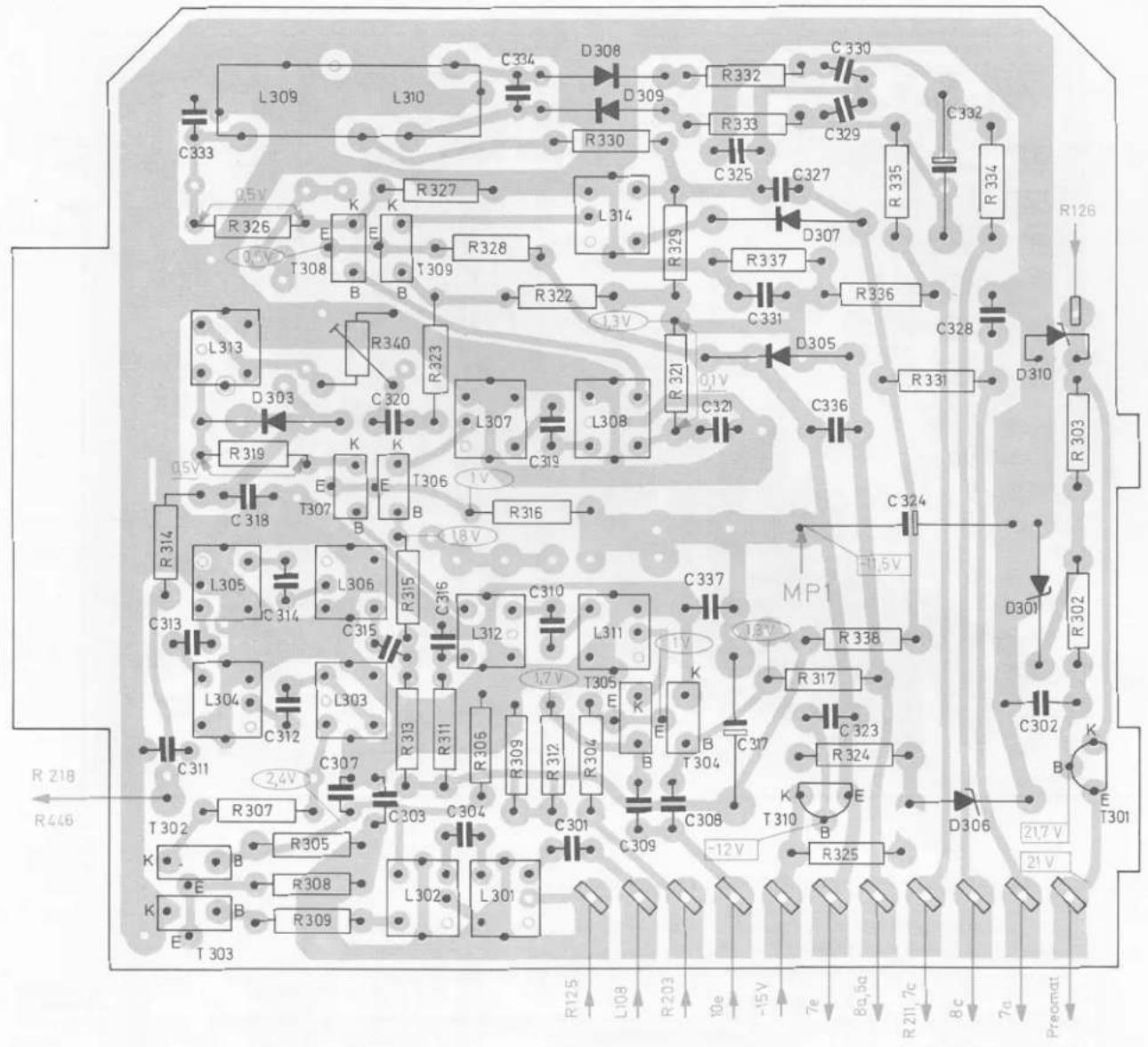 L309 L310 C334 D308 R332 C330 C333 R330 R333 C329 C325 C327 L314 R327 R328 R329 R337 C331 R336 L313 D303 R340 R323 C320 L307 L308 R322 J.3V R321 D305 C321 C328 R331 D310 R303 R319 E K K T306 T307 B E K T306 B E R316 R314 C318 E K K T307 B E K T306 1V R315 C316 L305 L306 C315 C314 L304 L303 C312 C307 C307 C306 C304 C303 C301 C301 C309 C308 C307 L302 L301 R218 R446 T 302 K E K E T 303 R25 L108 R203 10e -15V 7e 8a,5a R211,7c 8c 7a Prelomnt