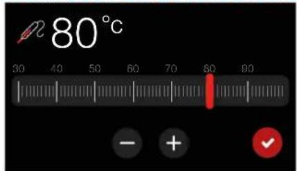 80°C 30 40 50 60 70 80 90 - + ✓