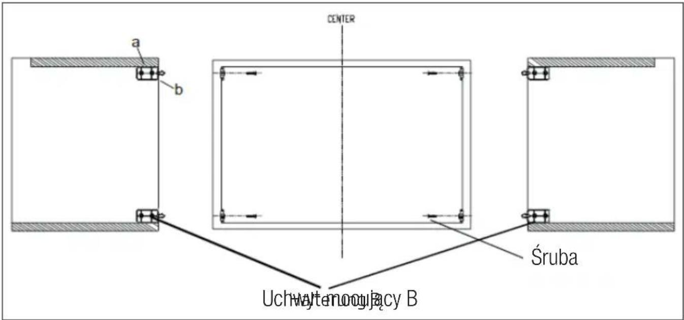CENTER a b Śruba Uchwymnojacy B