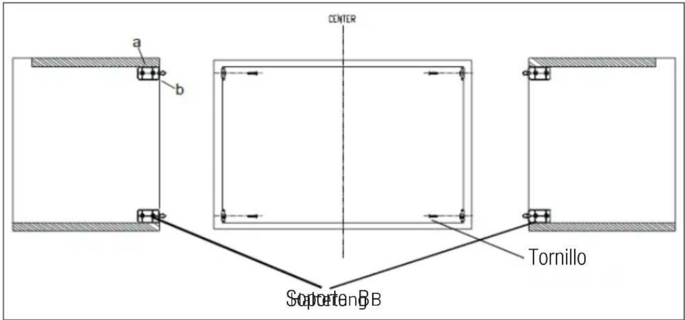 CENTER a b Soporten B Tornillo