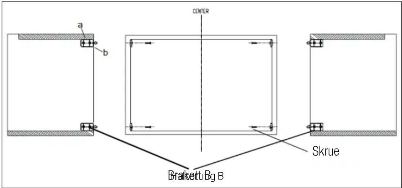 CENTER a b Skrue BrakettBg B