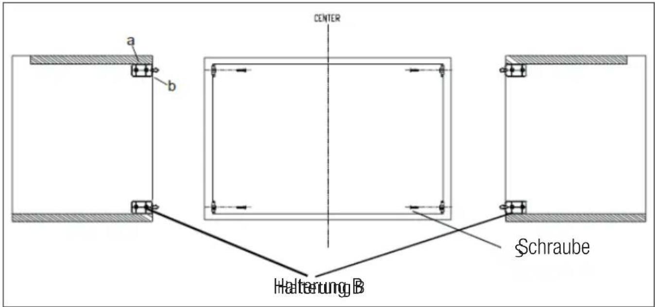CENTER a b Schraube Halterung B