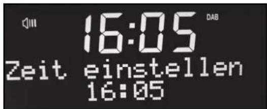 16:05 Zeit einstellen 16:05
