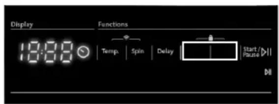 Display 18:00 Functions Temp. Spin Delay Start / Pause M