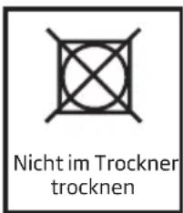 Nicht im Trockner trocknen