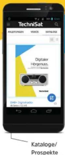 TechniSat ANLEITUNGEN VIDEOS KATALOGE Digitaler Hörgenuss. DAB- Digitulado 48 Series 1.2.3.165 Kataloge/ Prospekte