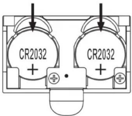 CR2032 + - CR2032