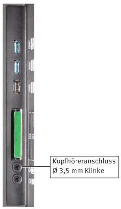 Kopfhöreranschluss Ø 3,5 mm Klinke