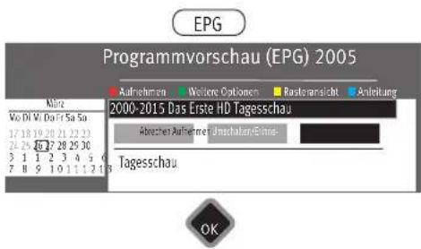 EPG Programmvorschau (EPG) 2005 März Vo DI Vi Da Fr Sa Su 17 18 19 20 21 22 23 24 25 26 27 28 29 30 3 1 1 2 3 4 5 6 7 8 9 10 11 12 13 2000-2015 Das Erste HD Tagesschau Abschen Aufnehmer Umschatzen/Eins- Tagesschau OK