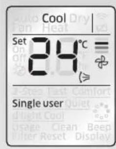 Cool Set 24°C= Single user