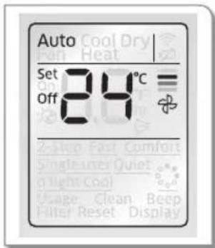 Auto Set Off 84°C = + 2-Stop Fast Comfort Single user Quiet a light Cool Usage Clean Beep Filter Reset Display