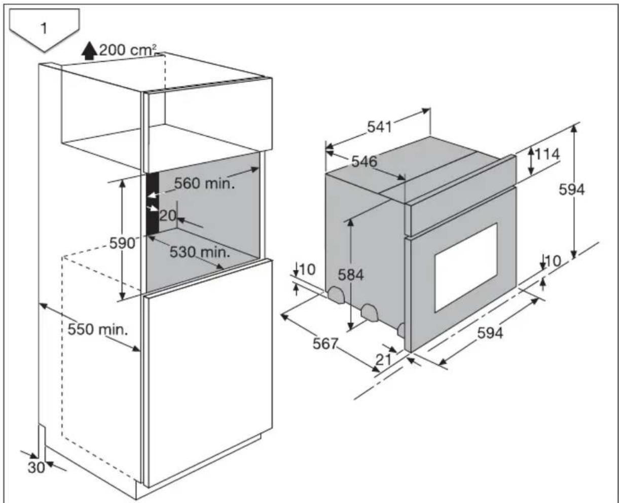 1 200 cm² 560 min. 20 590 530 min. 550 min. 30 541 546 114 594 10 584 10 567 21 594
