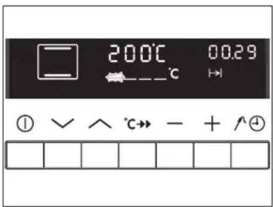 200°C 00.29 → ① ∨ ∧ °C→ - + ^④