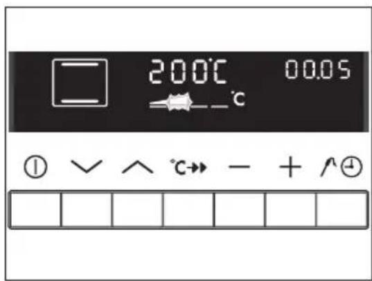 200°C 00.05 °C ① √ ∧ °C→ - + ^④