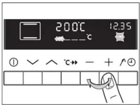 200°C 12.35 ① √ ∧ °C→ - + ^④