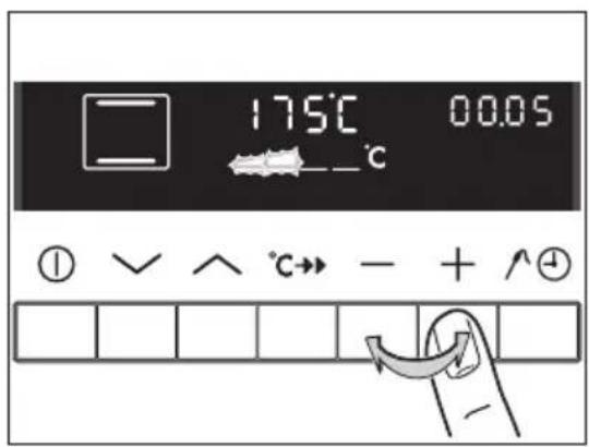 175°C 00.05 °C ① √ ∧ °C→ - + ^④