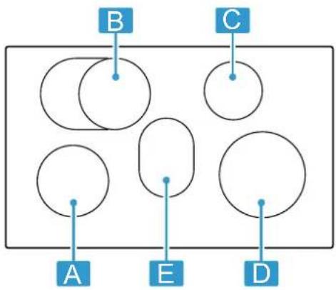 NEFF BXPOWER8I - Verteilung der Kochzonen - 1