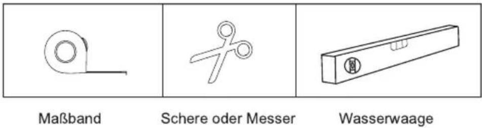 COMFEE CF08EWP05W - Werkzeuge, wenn Sie die Installation selbst vornehmen - 1