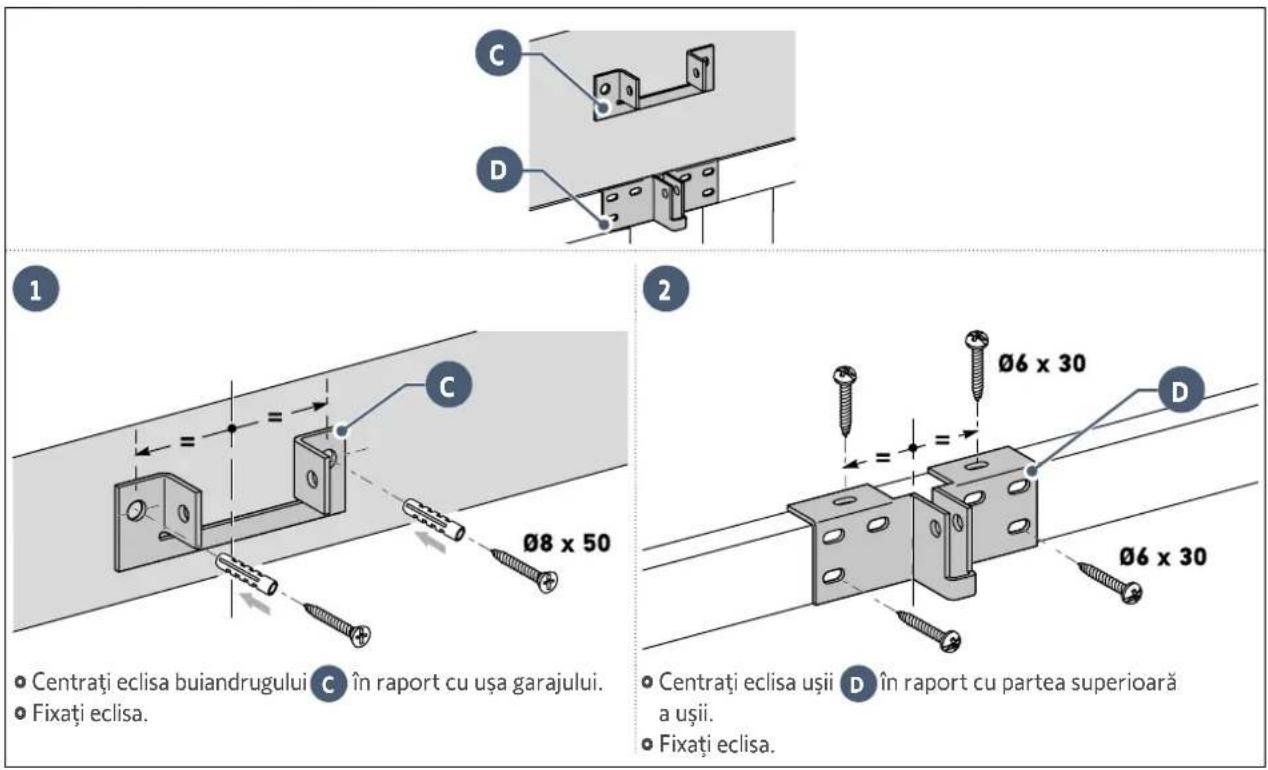 SOMFY Serenia 1100 io - Instalarea pieselor de fixare - 8