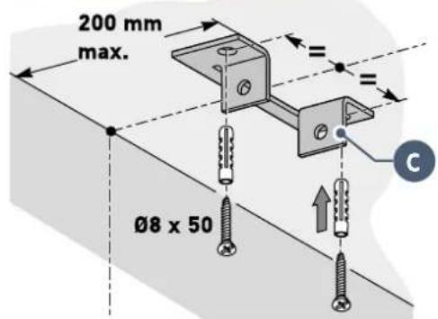200 mm max. Ø8 x 50
