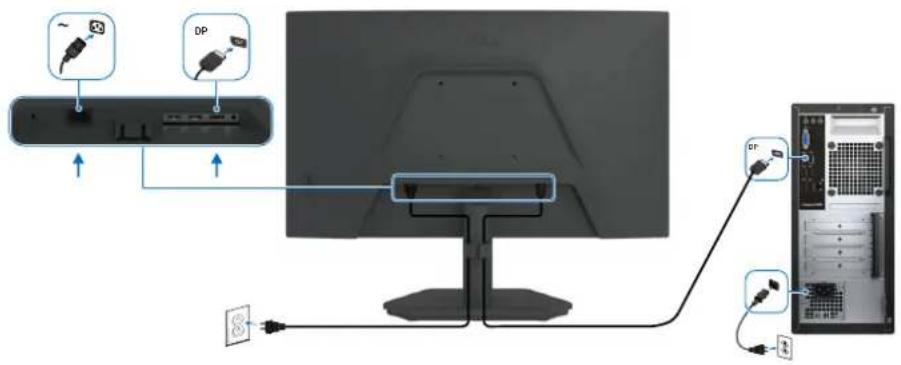 DELL SE2726HG - Anschließen Ihres Monitors - 2