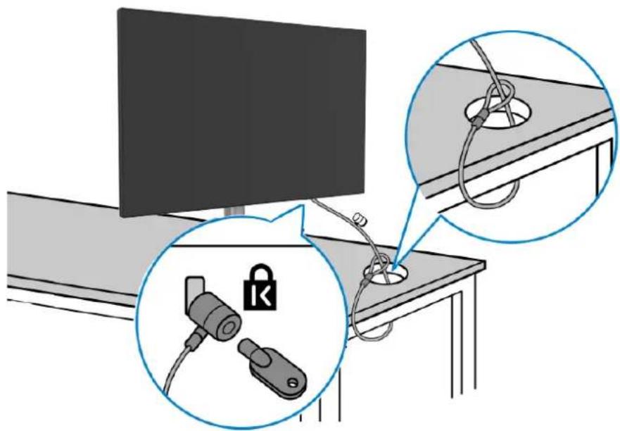 DELL SE2726HG - Sichern Ihres Monitors mit dem Kensington-Schloss (optional) - 1