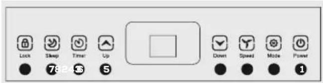 Lock Sleep Timer Up 78246 5 Down Speed Mode Power