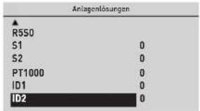 Anlagenlösungen R5S0 S1 0 S2 0 PT1000 0 ID1 0 ID2 0