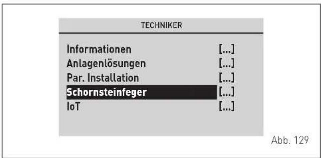 TECHNIKER Informationen [...] Anlagenlösungen [...] Par. Installation [...] Schornsteinfeger [...] IoT [...] Abb. 129