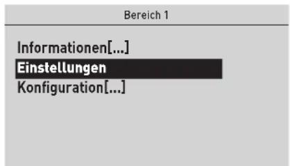 Bereich 1 Informationen[...] Einstellungen Konfiguration[...]