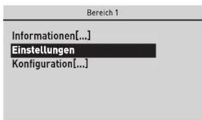 Bereich 1 Informationen[...] Einstellungen Konfiguration[...]