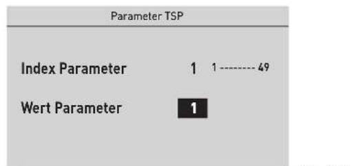 Parameter TSP Index Parameter 1 1------49 Wert Parameter 1